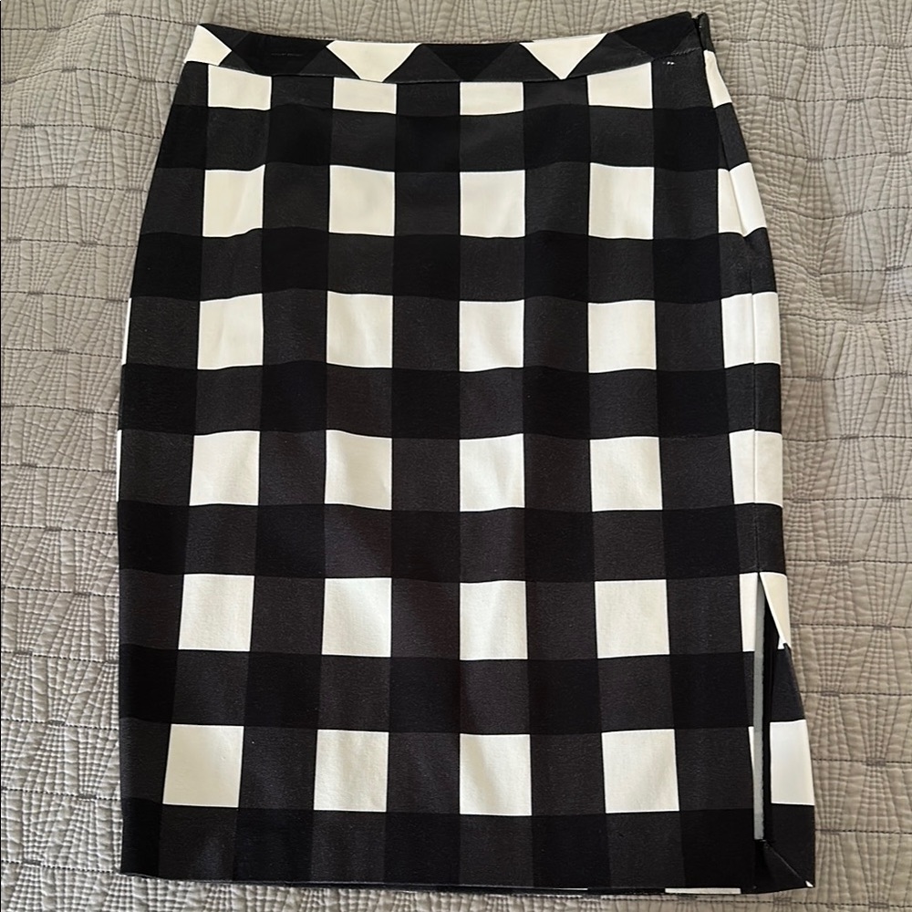 Black and White Checkered Skirt